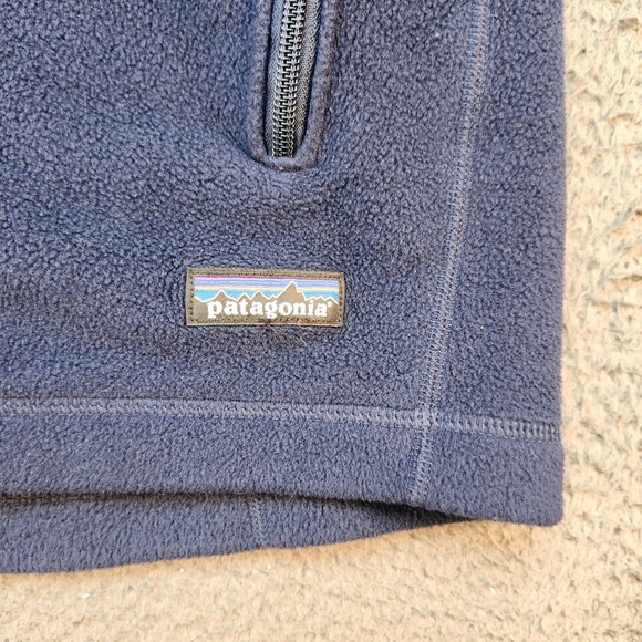 Patagonia Synchilla Fleece Vest Full Zip‎ Sleeveless Outdoor Blue Large - Picture 2 of 7